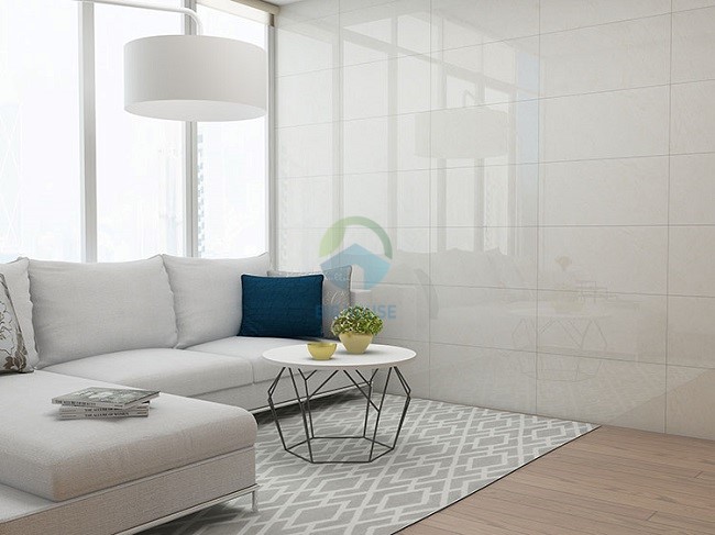 Gạch ốp tường trắng mang nhiều ý nghĩa độc đáo trong thiết kế nội thất