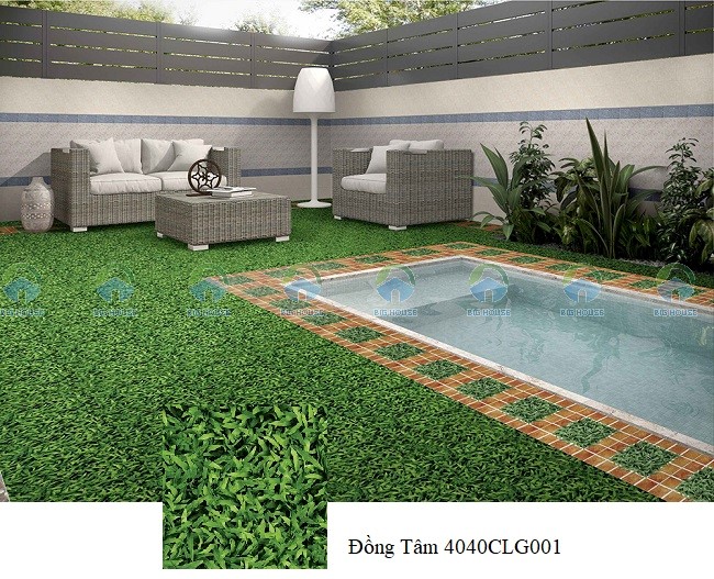 Mẫu gạch cỏ lát sân Đồng Tâm 4040CLG001 