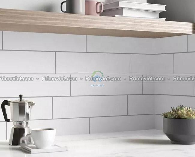Gạch thẻ trắng ốp bếp Gạch thẻ trắng ốp bếp