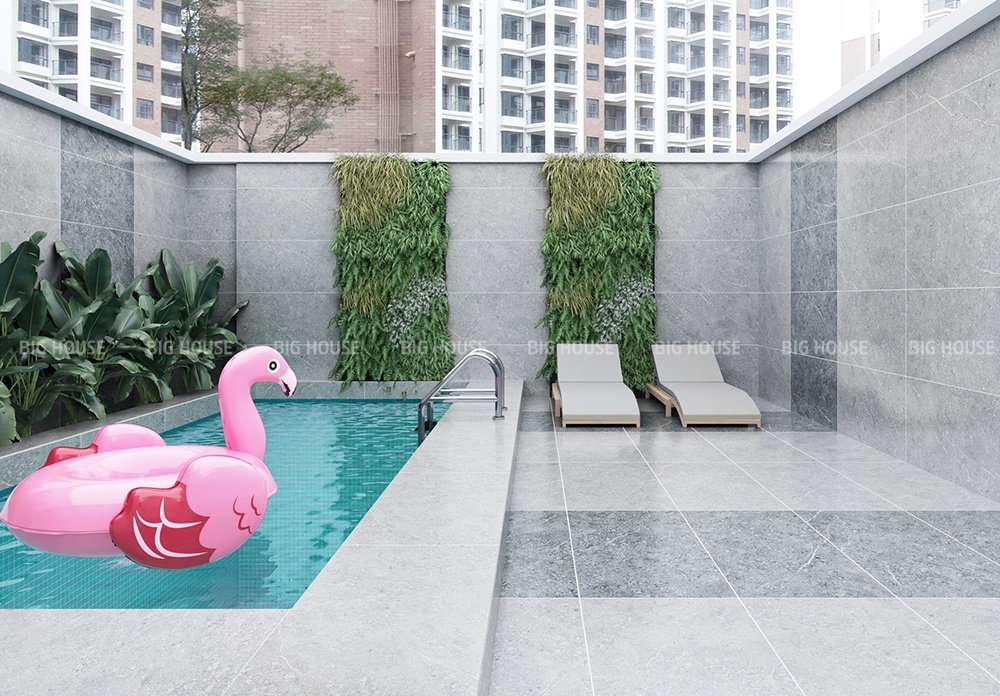 Mẫu gạch Eurotile 60x120 KHC Q01S màu xám nhạt vân giả đá