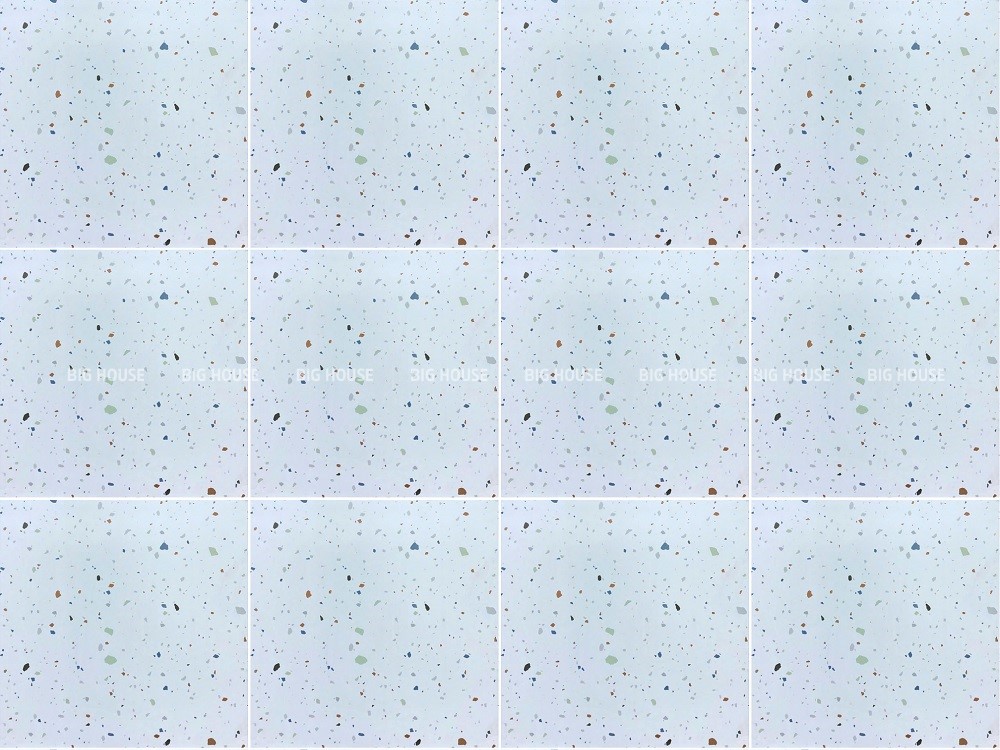 Map gạch terrazzo 60x60 với hạt đá nhỏ li ti.