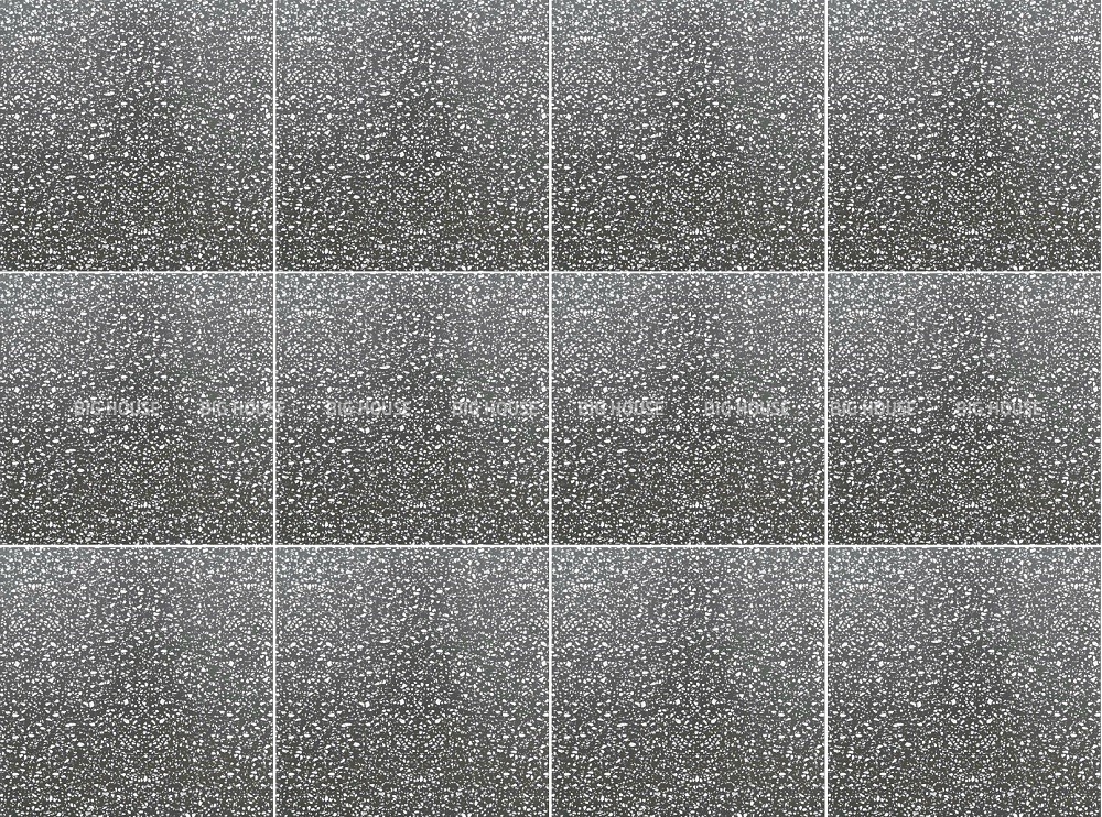 Textre gạch terrazzo 60x60 ghi đậm tạo chiều sâu.