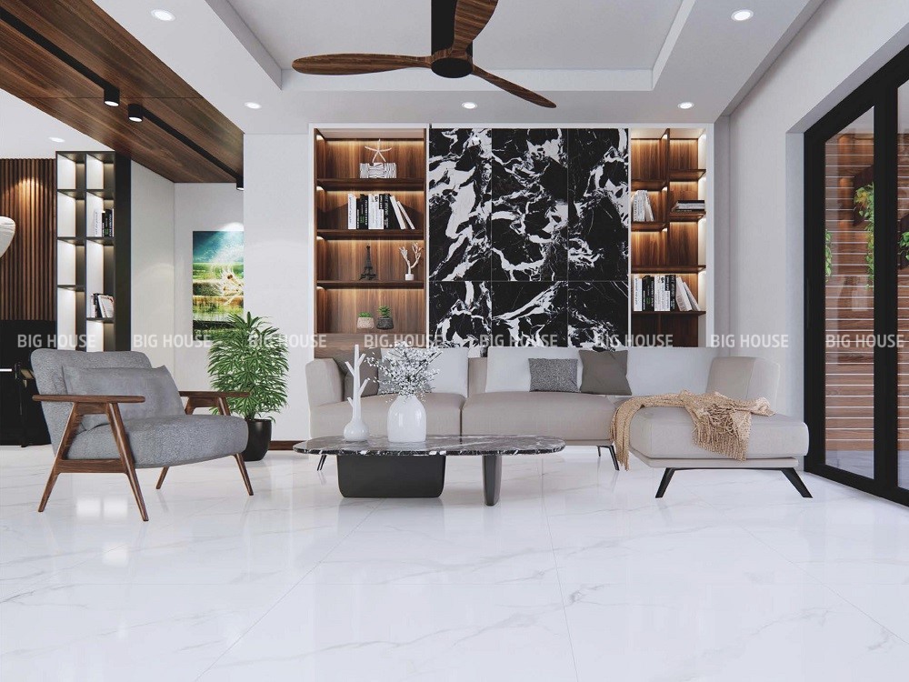 Mẫu gạch Viglacera 800x800 CLGP812 trắng vân mây