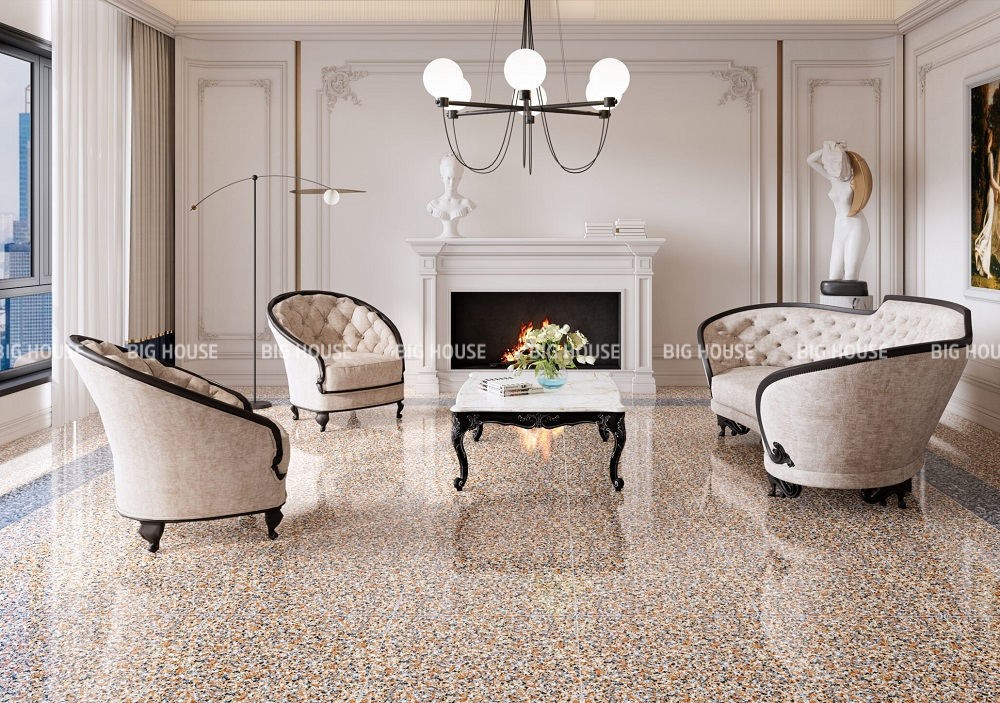 Mẫu gạch Ý Mỹ C632 60x60 có tone be vàng chủ đạo Mẫu gạch Ý Mỹ C632 60x60 có tone be vàng chủ đạo