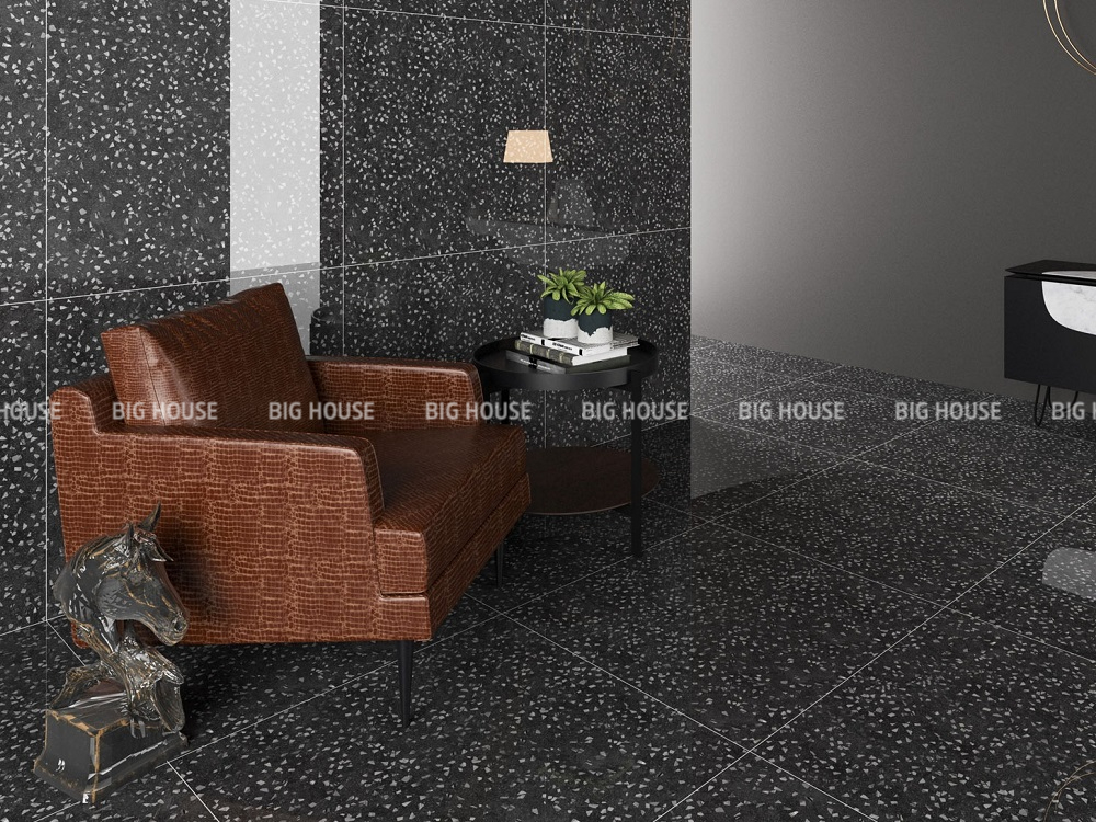 Gạch ECO-P-8804 80x80 vân đá hoa cương, màu đen Gạch ECO-P-8804 80x80 vân đá hoa cương, màu đen