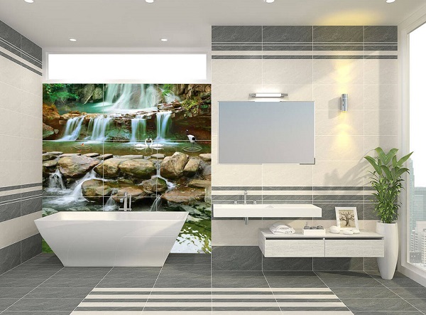 18 Mẫu gạch 3D nhà tắm ốp tường, lát nền đẹp - giá tốt 2022