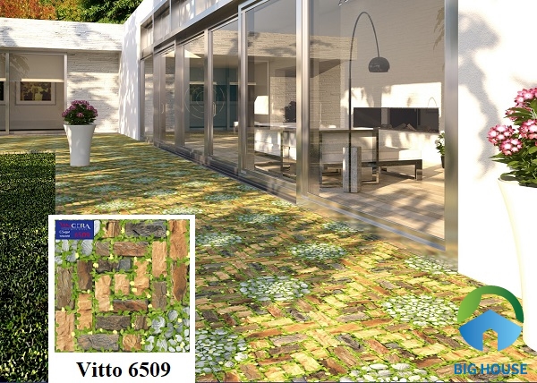 Ấn tượng với mẫu gạch cỏ Vitto 6509 lát sân vườn  