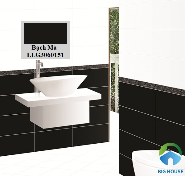 Tham khảo mã gạch đen Bạch Mã LLG3060151 30x60 ốp tường phòng tắm 