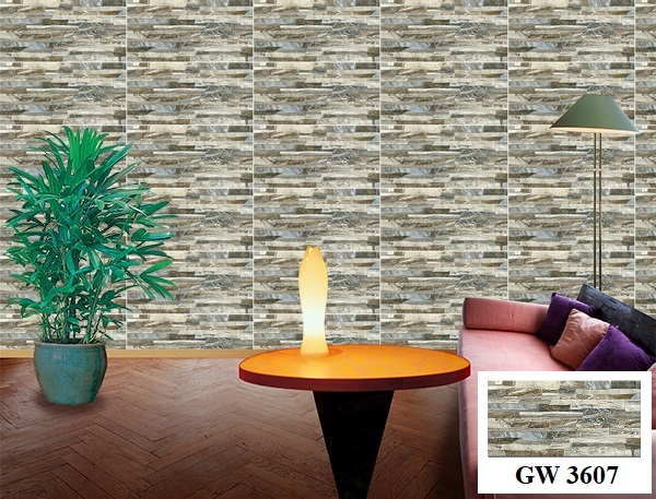Mẫu gạch dán tường giả cổ trang trí Viglacera GW 3607 cho phòng khách trông cổ điển mà vẫn hiện đại
