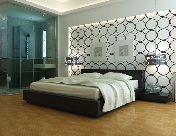 Gạch lát nền vân gỗ cũng khá được ưa chuộng để sử dụng cho không gian phòng ngủ.